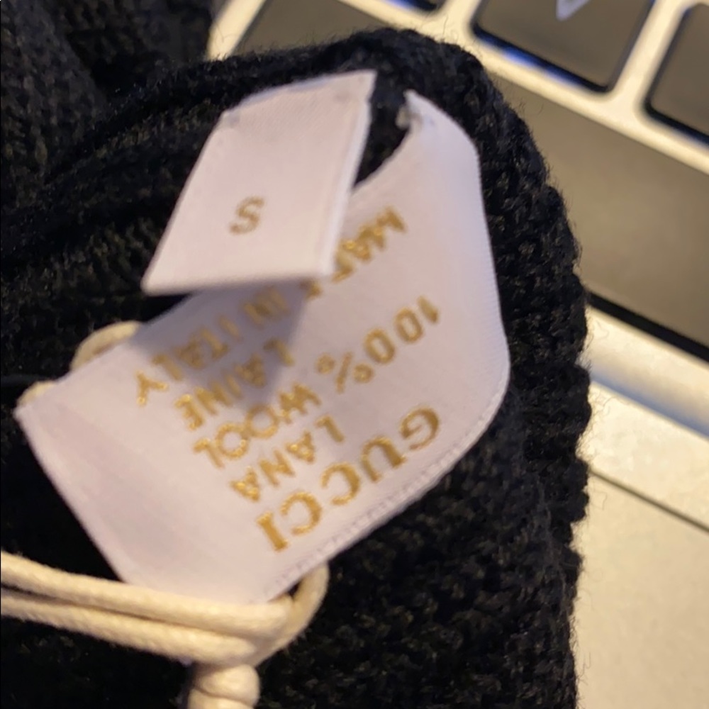 AUTHENTIC Gucci Kids Black Toddler Mittens Size S - Picture 4 of 10
